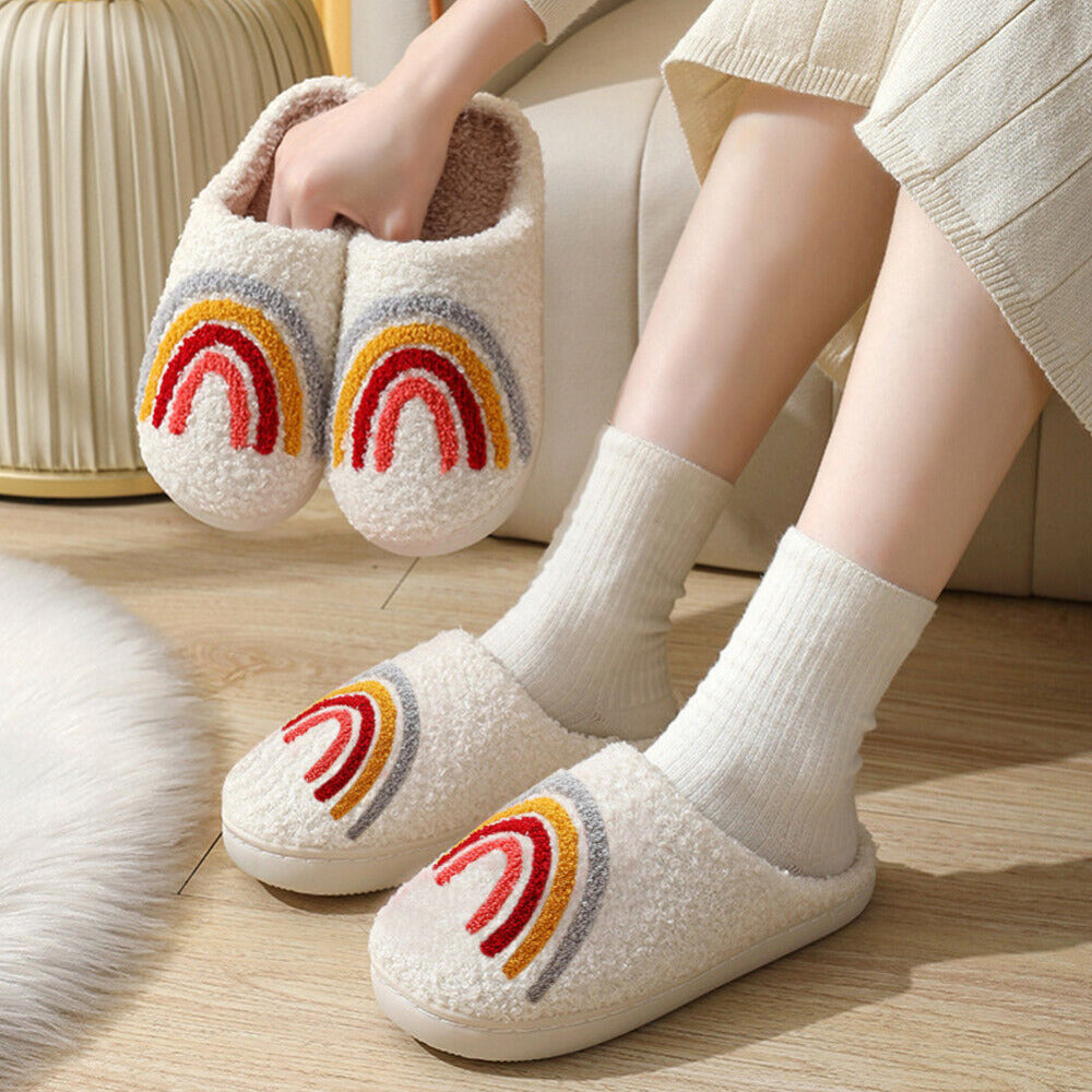 Mochi Mart Rainbow Slippers - Cosy and stylish pastel and bright rainbow slippers