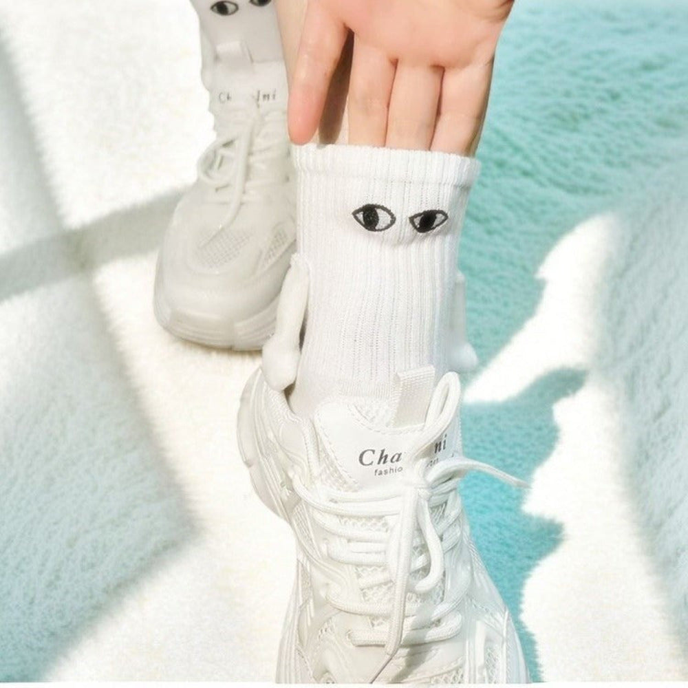 Mochi Mart Magnetic Hand holding socks cute couples gift