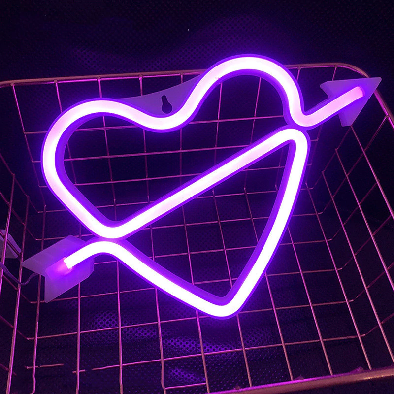 Cupid's Heart LED Neon Light