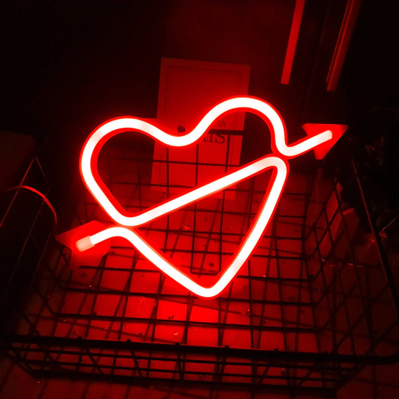 Cupid's Heart LED Neon Light