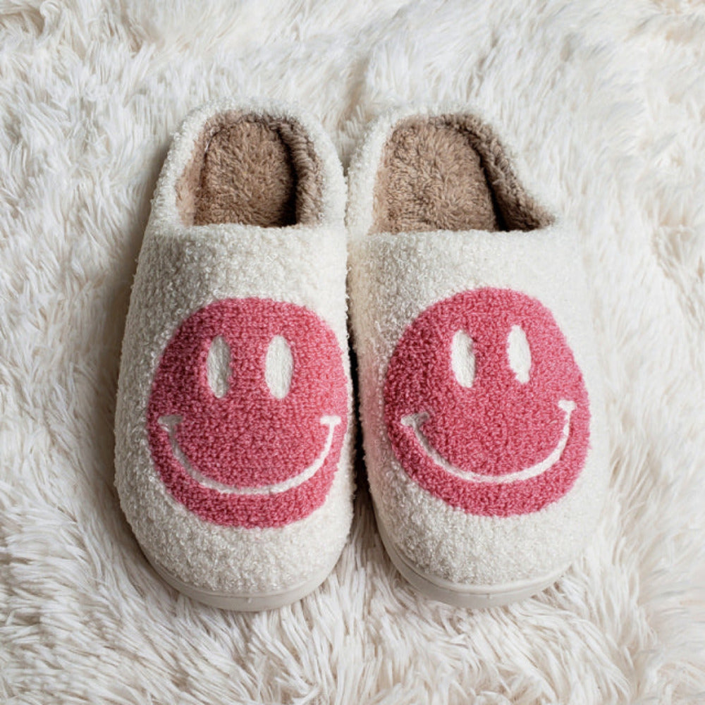 Mochi Mart Retro Smiley Face Slippers