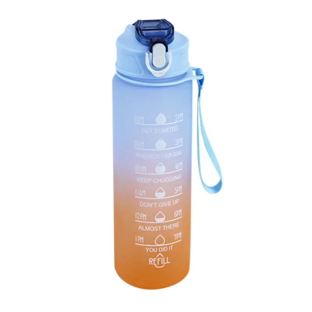 Mochi Mart Motivational Time Marked Water Bottle