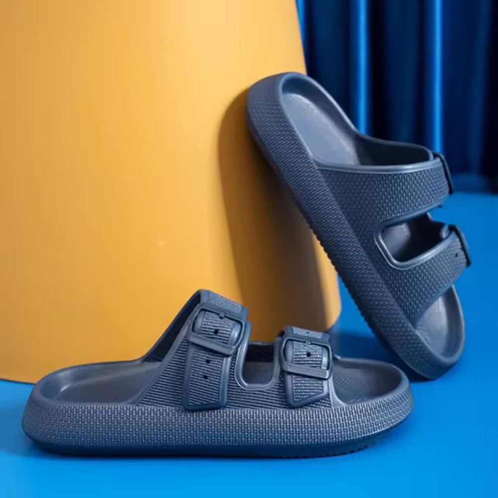 Mochi Mart Cloud Slides with adjustable buckle strap