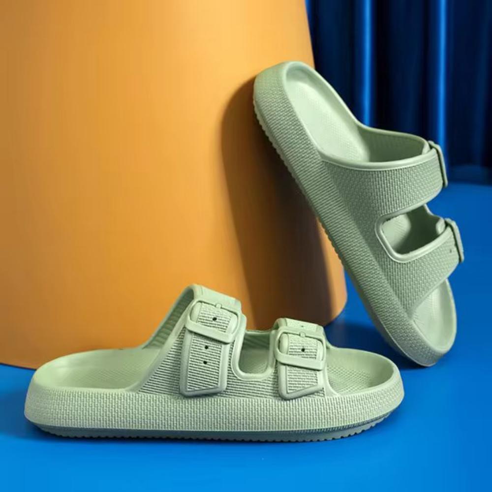 Mochi Mart Cloud Slides with adjustable buckle strap