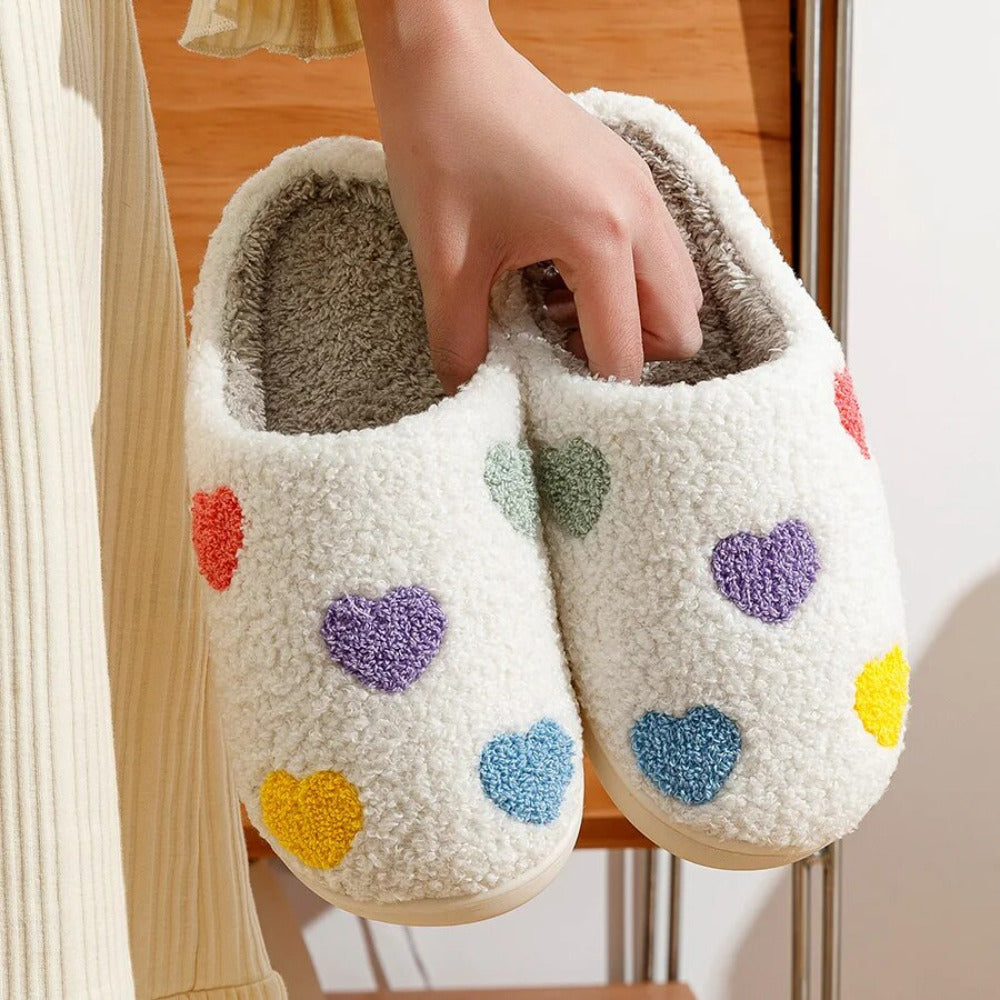 Mochi Mart Heart Slippers - Cosy and stylish heart shaped slippers