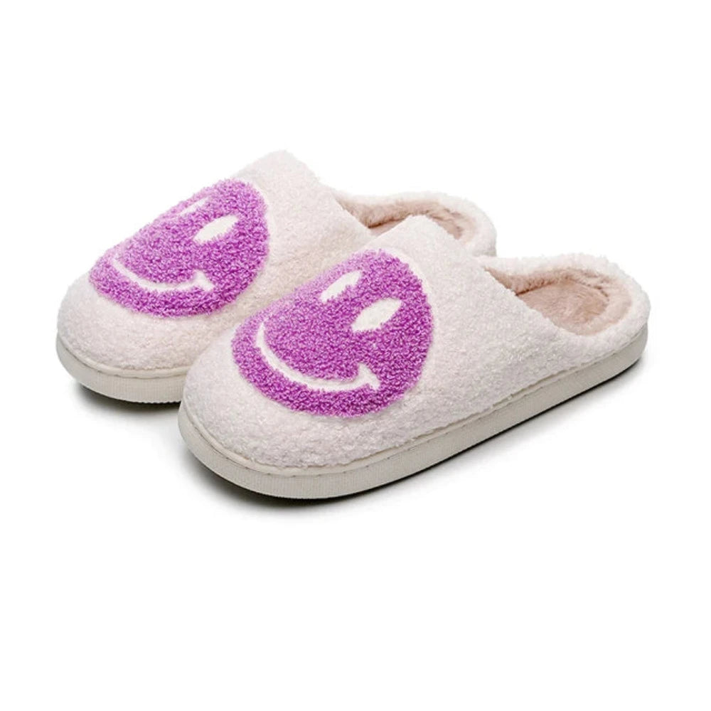 Retro Smiley Face Slippers - The Original Happy Face Slippers