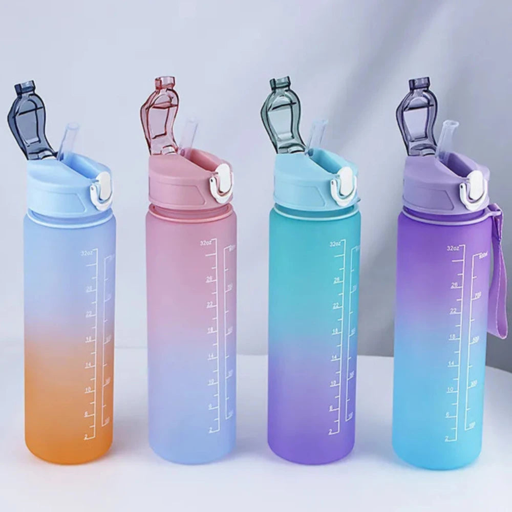 Mochi Mart Motivational Time Marked Water Bottle