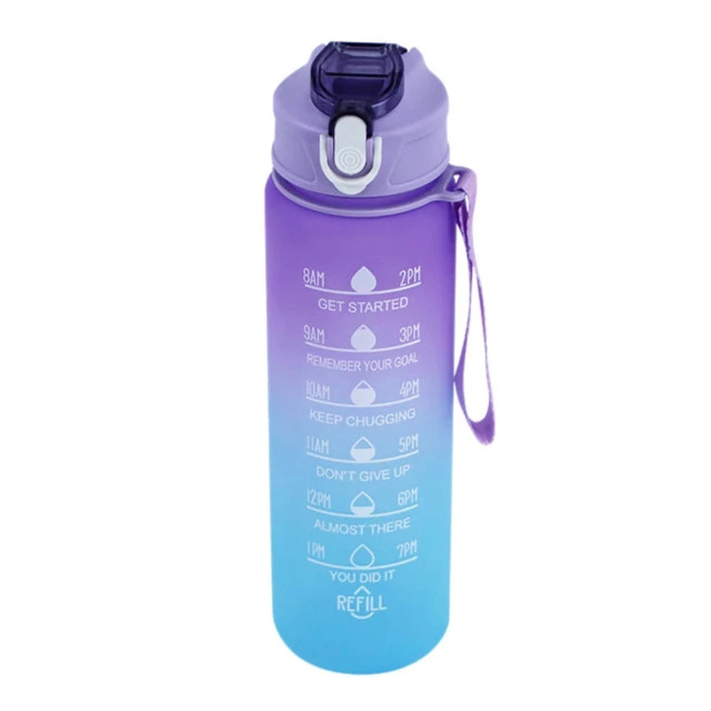 Mochi Mart Motivational Time Marked Water Bottle