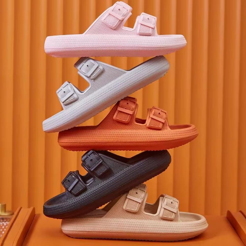 Mochi Mart Cloud Slides with adjustable buckle strap