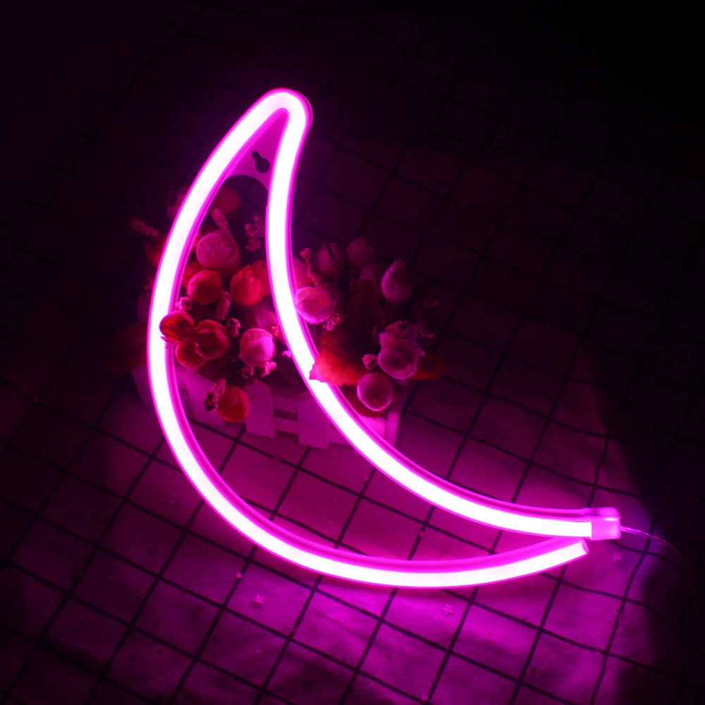 Led Neon Moon Moon LED Neon Light | Night Light – Mochi Mart