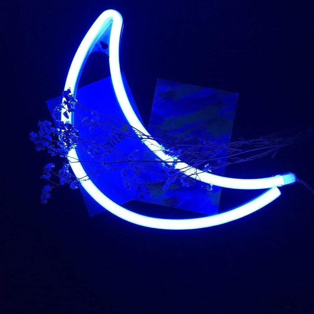 Led Neon Moon Moon LED Neon Light | Night Light – Mochi Mart