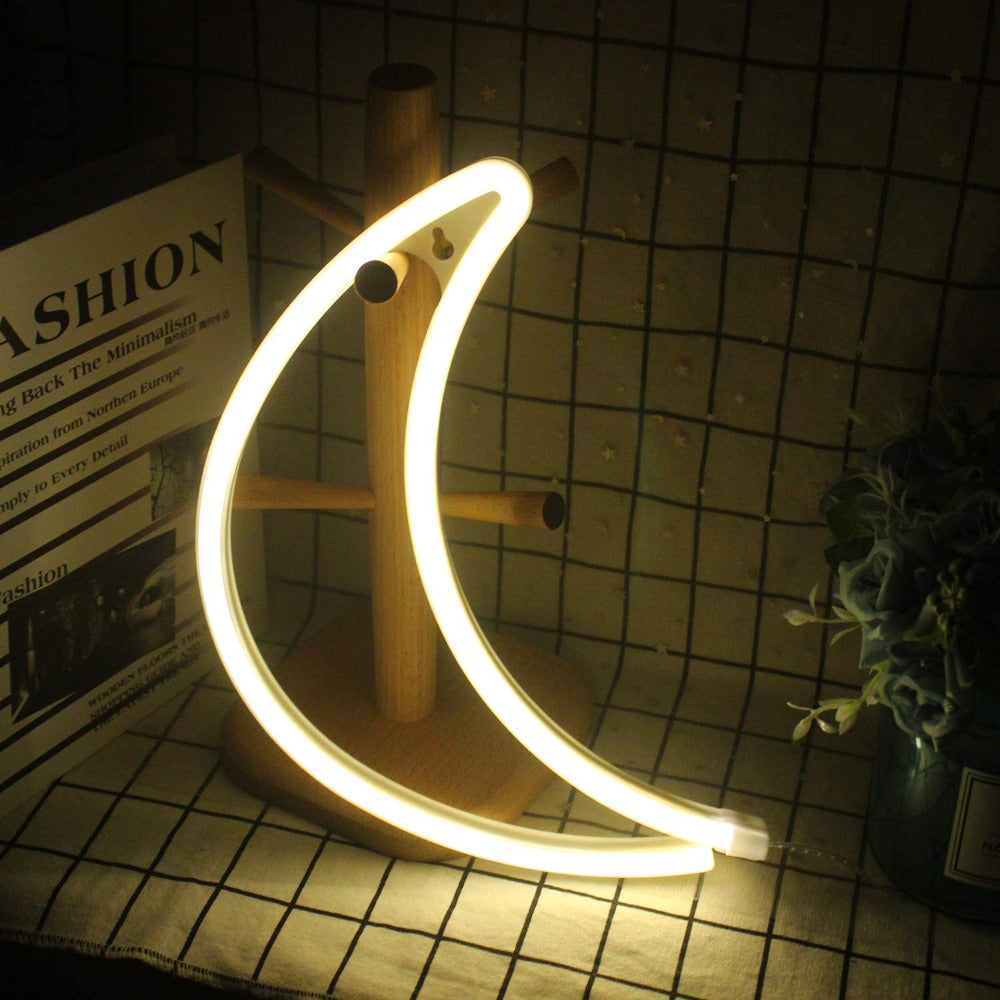 Led Neon Moon Moon LED Neon Light | Night Light – Mochi Mart