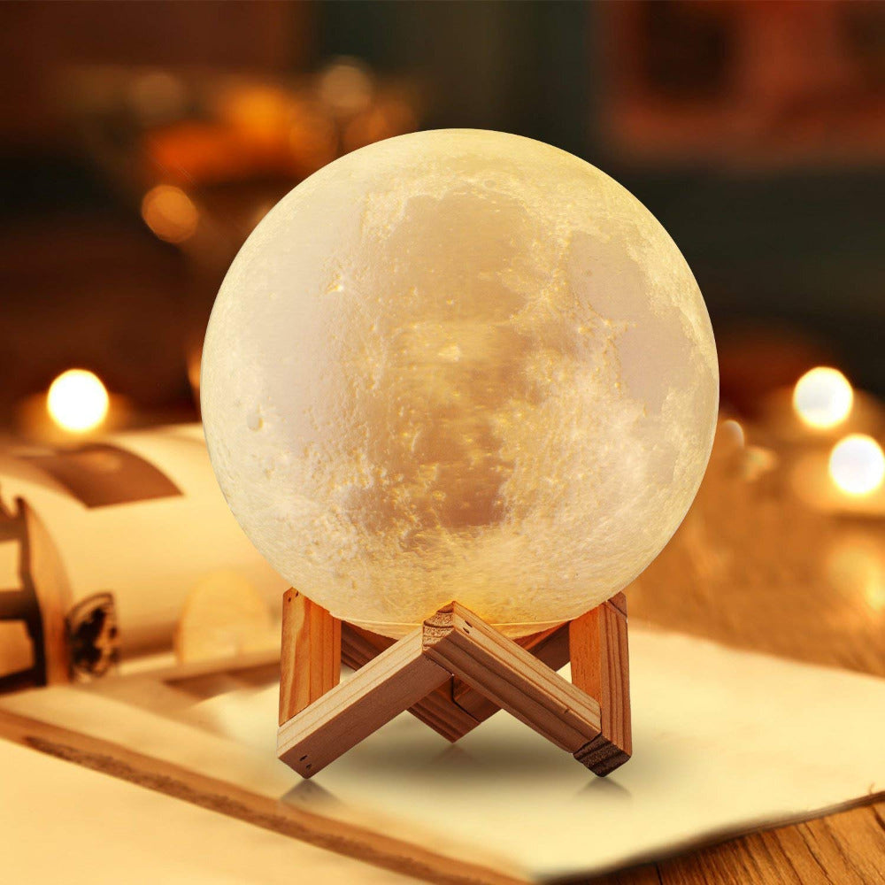Night　Lamp　Light　Mochi　Moon　3D　Effect　–　LED　Floating　Mart