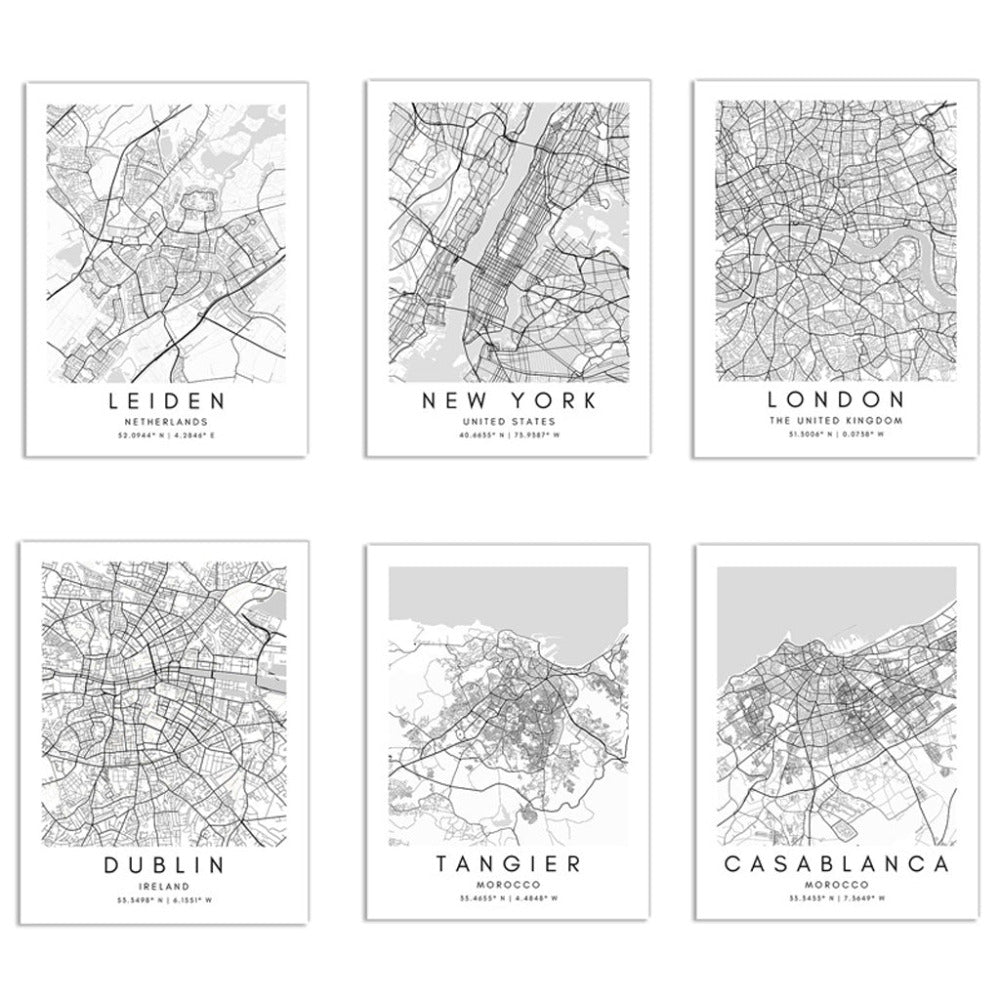 Mochi Mart Personalised Custom City Map Print Wall Art