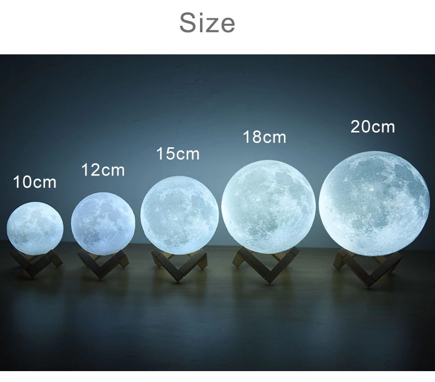 3D Moon Lamp Night Light