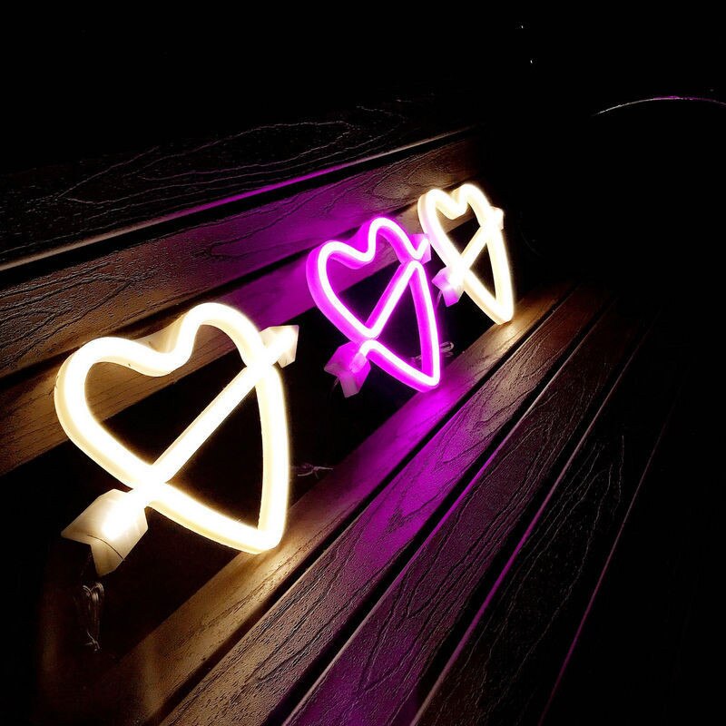 Cupid's Heart LED Neon Light