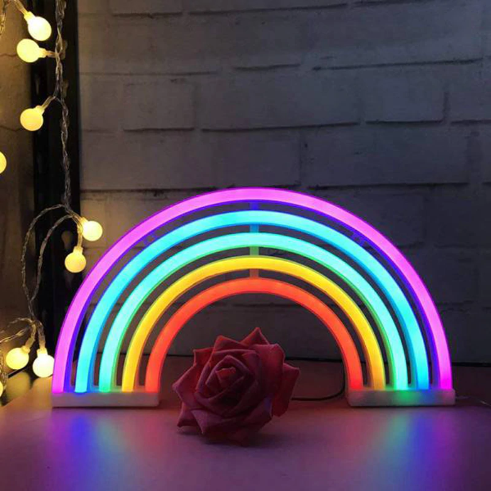 Rainbow neon online wall light