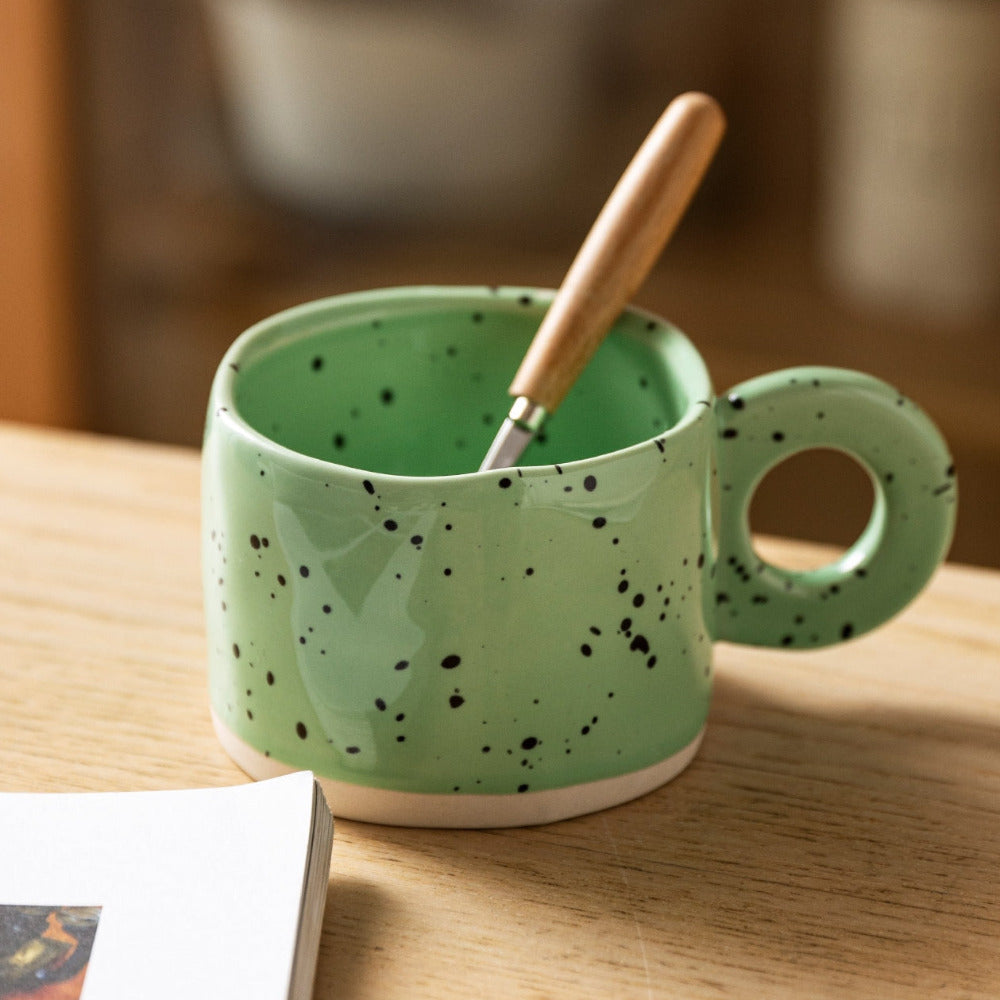 Mochi Mart Nordic Ring Handle Ceramic Mug