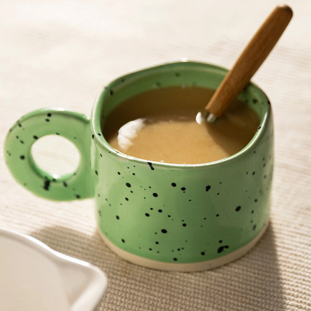 Mochi Mart Nordic Ring Handle Ceramic Mug