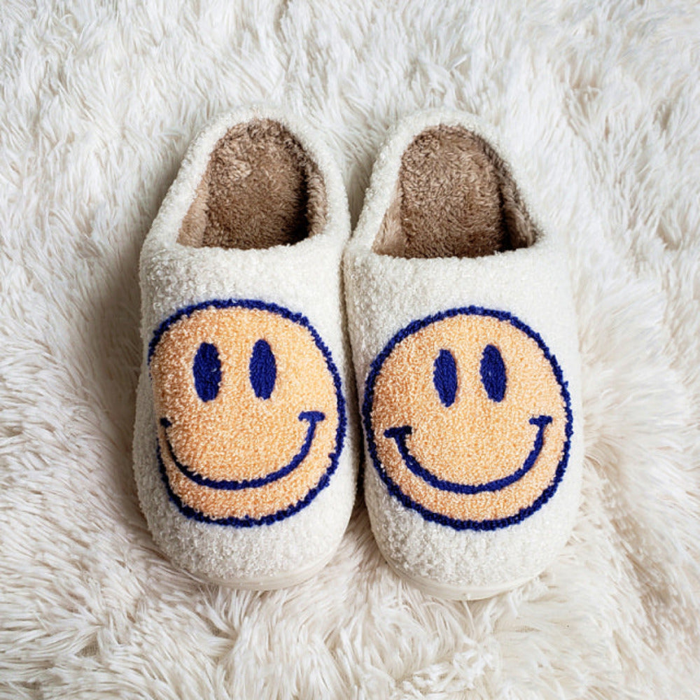 Mochi Mart Retro Smiley Face Slippers